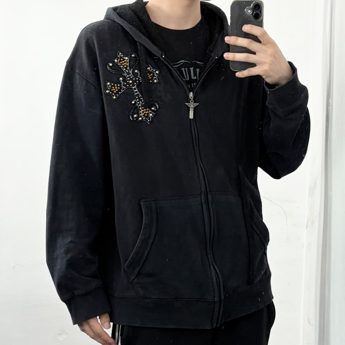 아비렉스 크롬 패치워크 후드 집업 상품이미지2