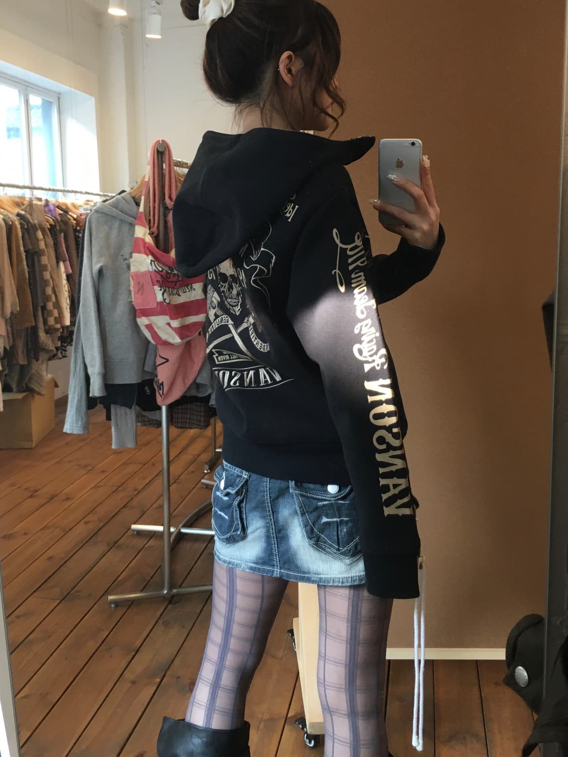 밴슨 레오파드 레이어드 후드집업 상품이미지1