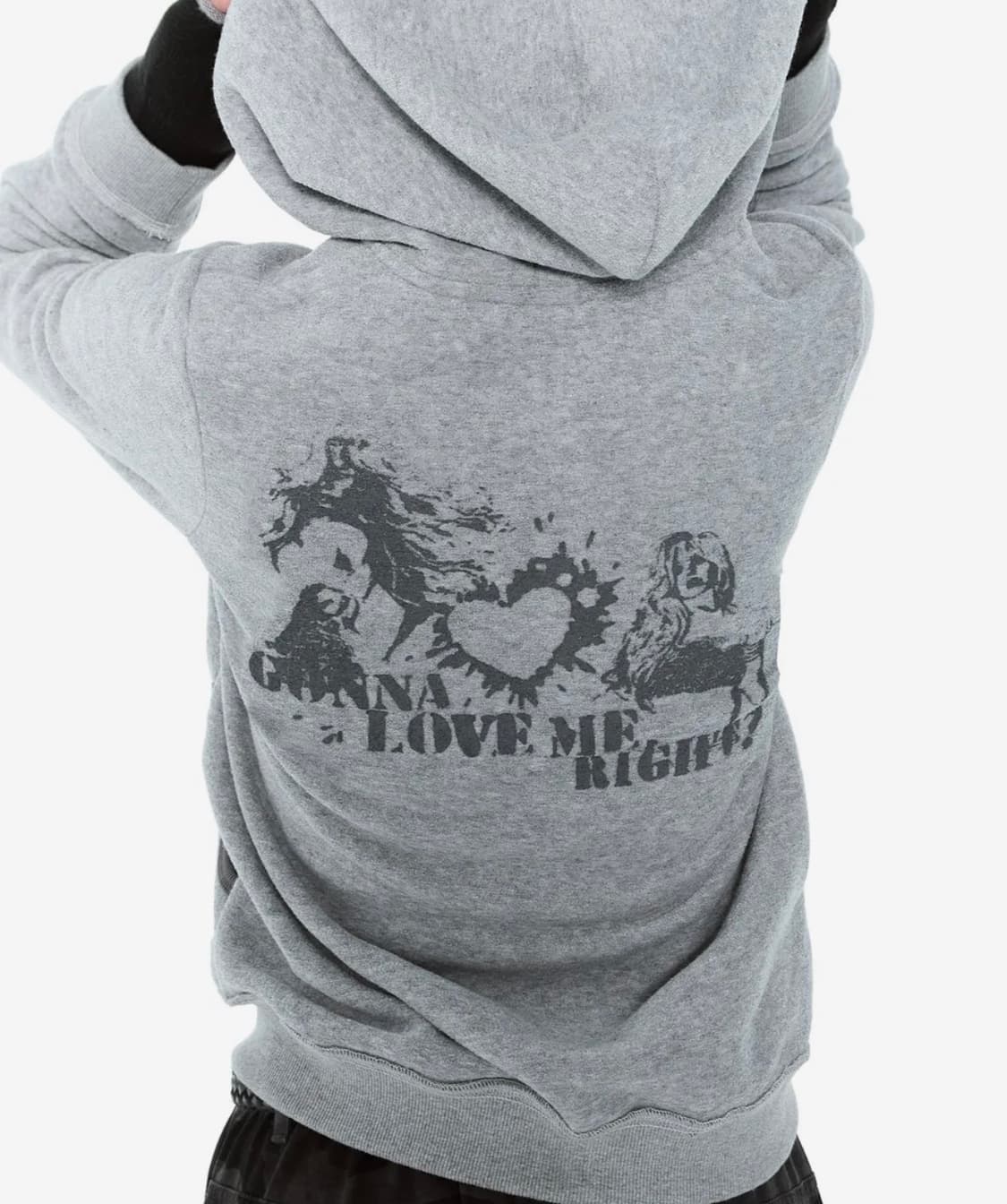 아캄 Incision Terry Zip-Up Hoodie (Gray)  상품이미지5