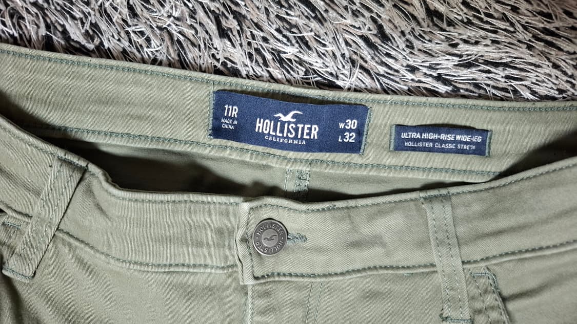 홀리스터 와이드핏 카펜터 카키색 팬츠 30 상품이미지2