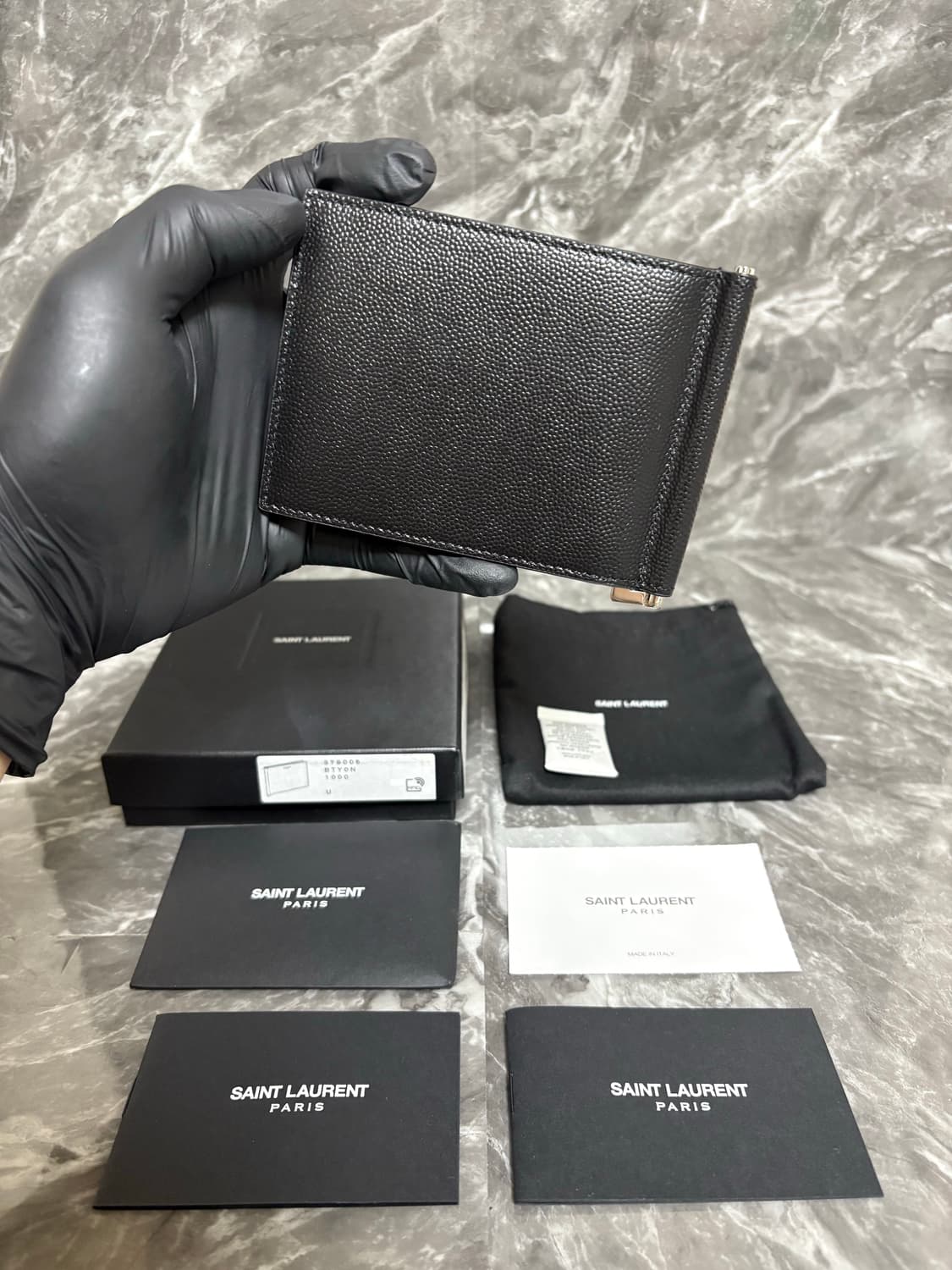 [새상품] 입생로랑 머니클립 레더 반지갑 상품이미지3