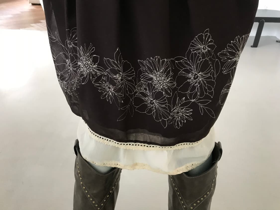 vintage brown pattern one-piece 상품이미지6