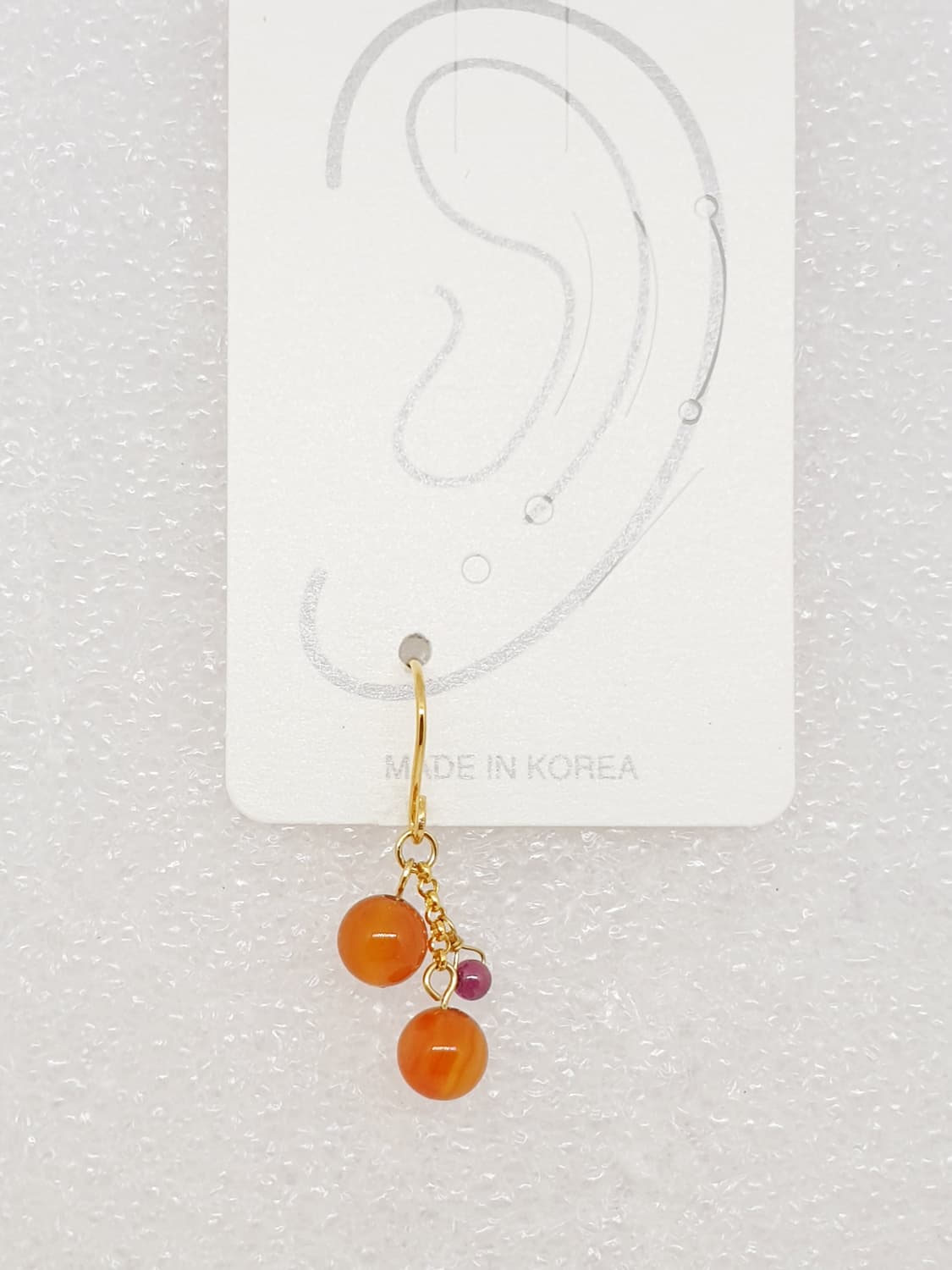 러블리 포인트 커넬리언 귀걸이 상품이미지2