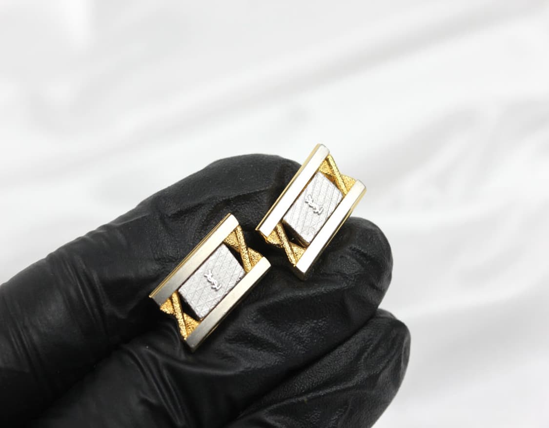 입생로랑 A등급 5.2cm 남자 명품 넥타이핀 커프스 세트 상품이미지8