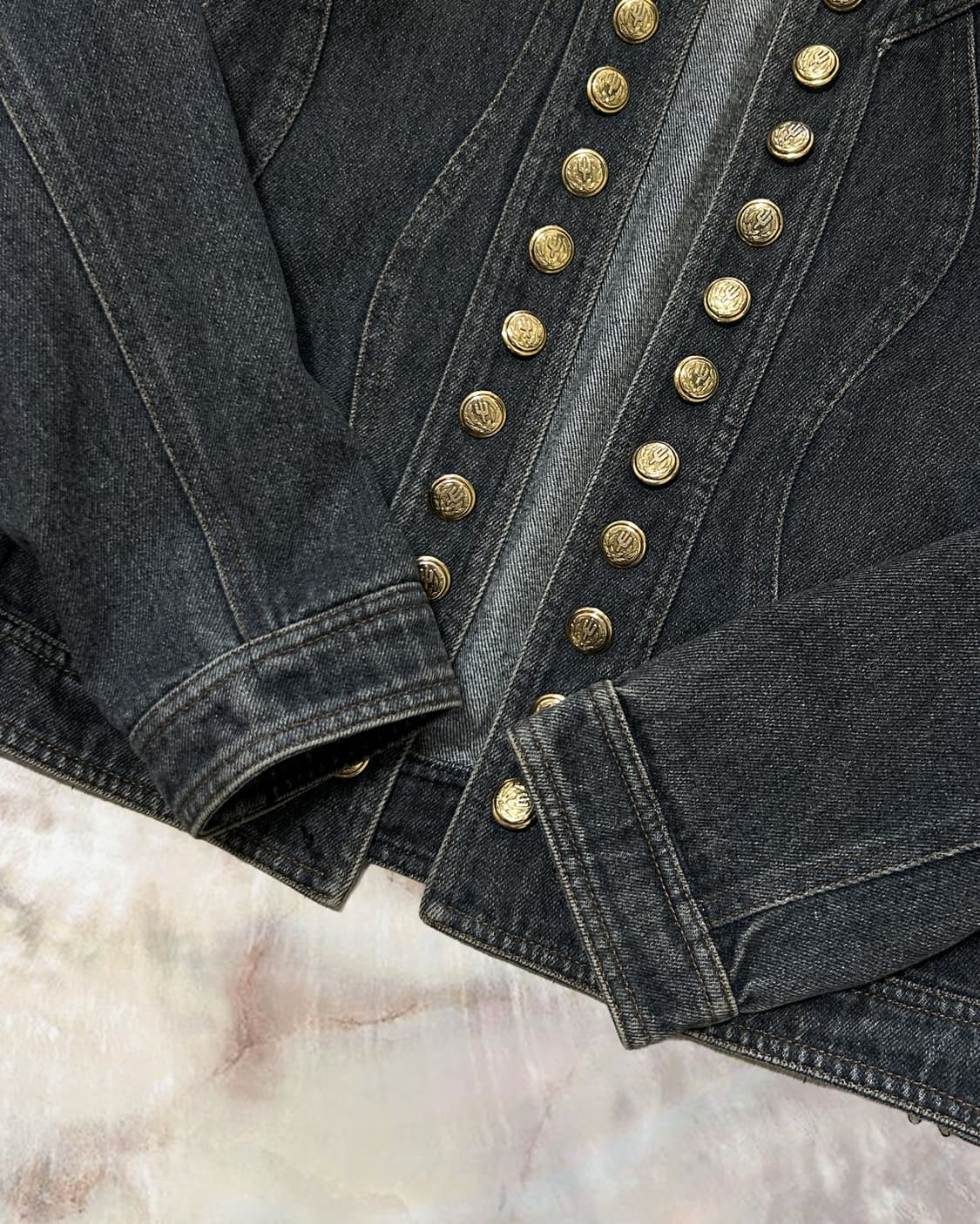 빈티지 데님 나폴레옹 자켓  상품이미지3