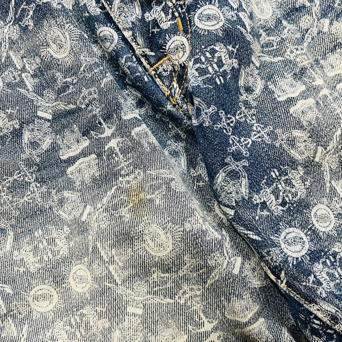 빌리어네어 보이즈 클럽 모노그램 로고 빈티지 워싱 데님 팬츠 상품이미지10