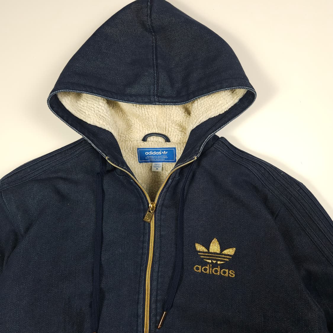 아디다스 파이어버드 데님 양털 후드 자켓 상품이미지2