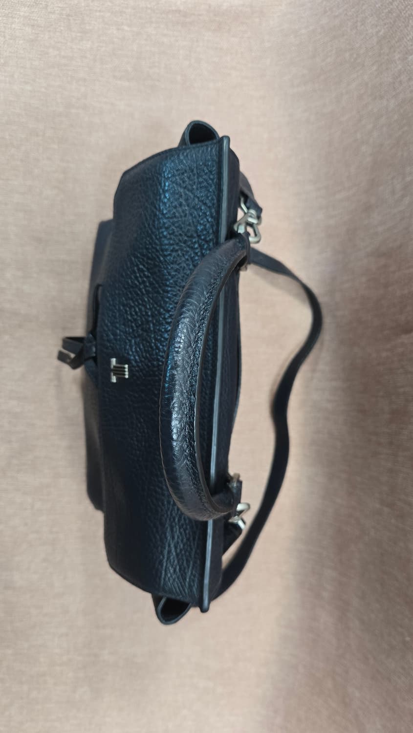 정품 랑방컬렉션 JL 로고 블랙 레더 토트백 / 숄더백 상품이미지3