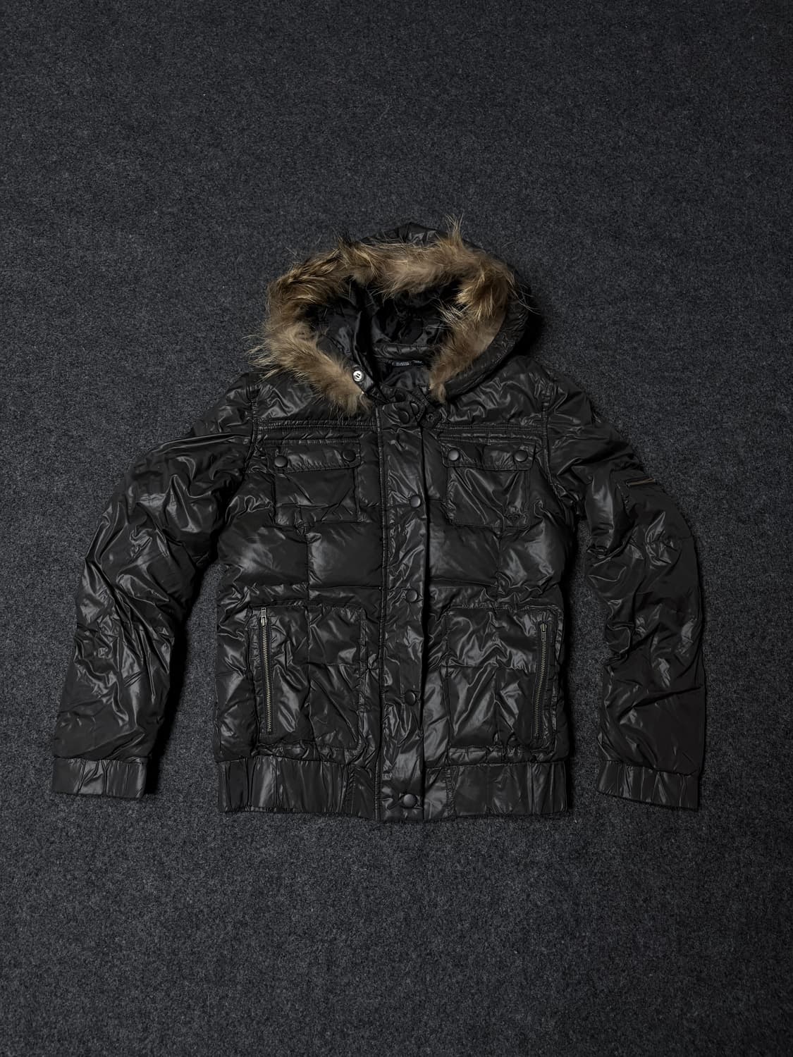 Vintage 00'sY2K Punk Vkei fur hood parka 상품이미지1