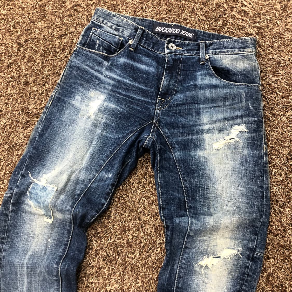 30 버커루 워싱 디스 데미지 데님 팬츠 상품이미지2