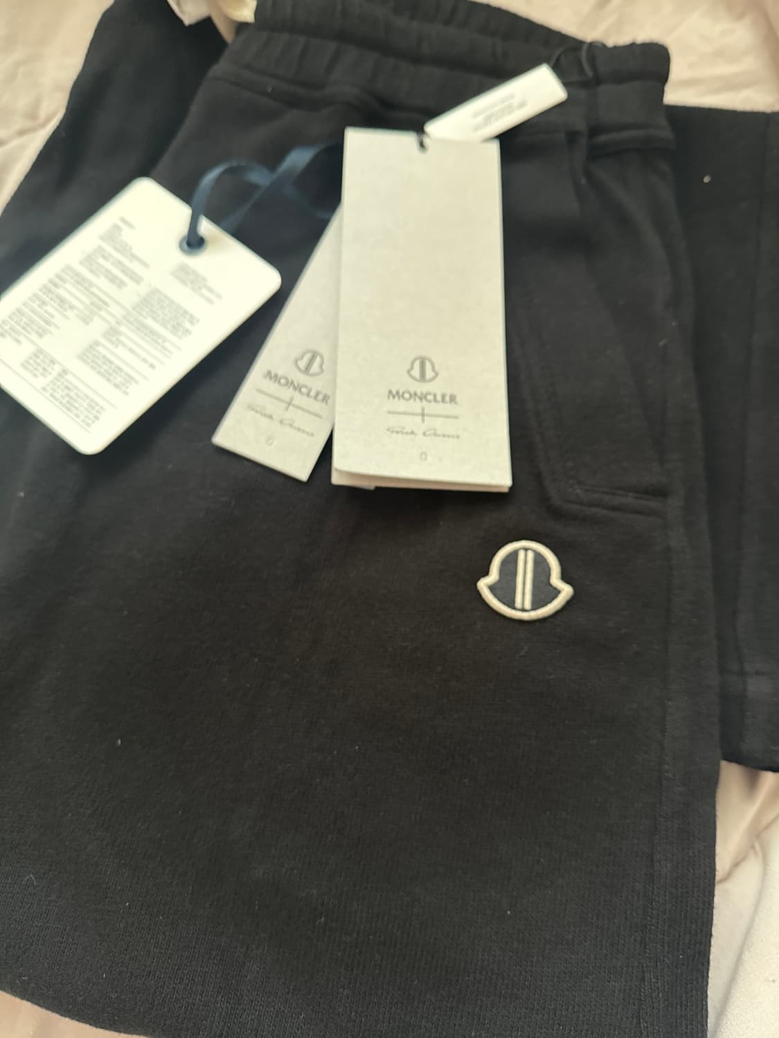 몽클레르 릭 오웬스 코튼 스웨트팬츠 블랙 상품이미지2