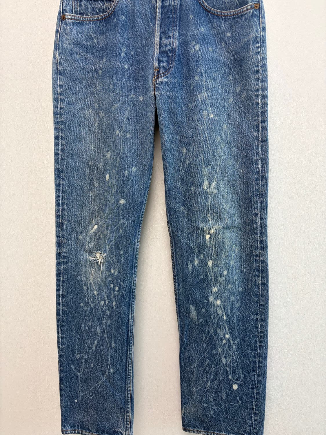 90s 리바이스 501 페인팅 데님 made in usa 상품이미지5