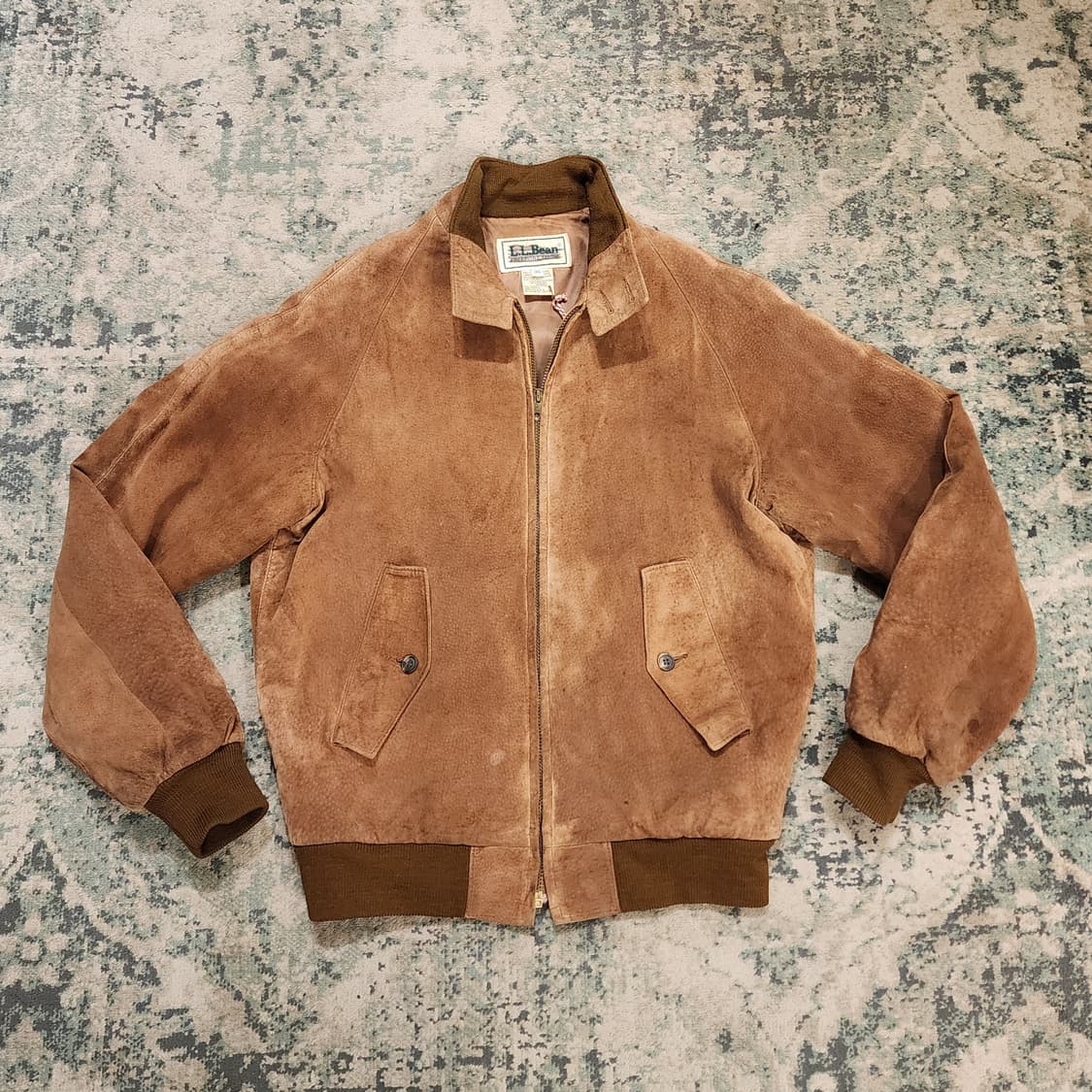 90s USA제작 엘엘빈 스웨이드 G9 헤링턴자켓 상품이미지1