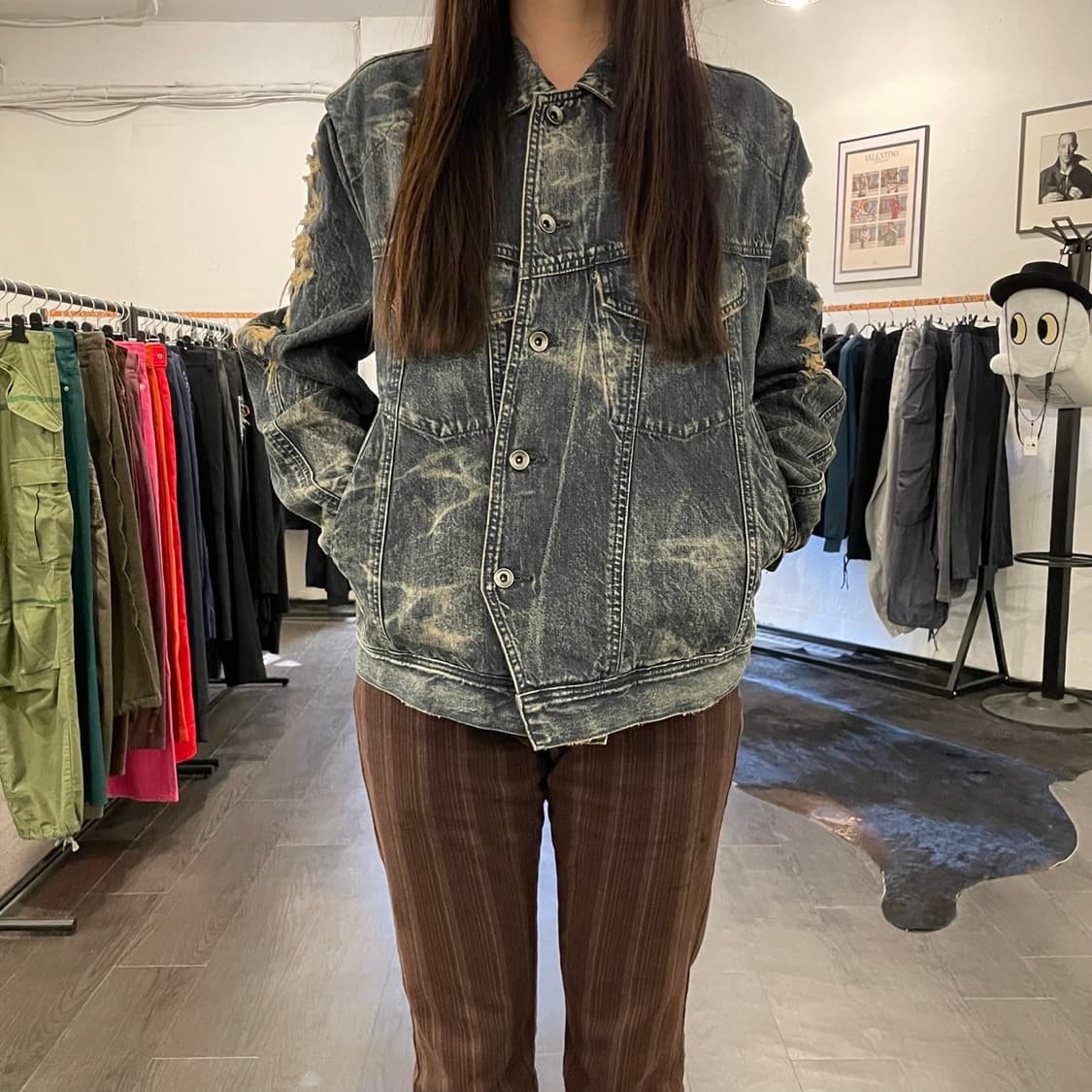 율리우스 디스트레스드 비대칭 데님자켓 상품이미지4