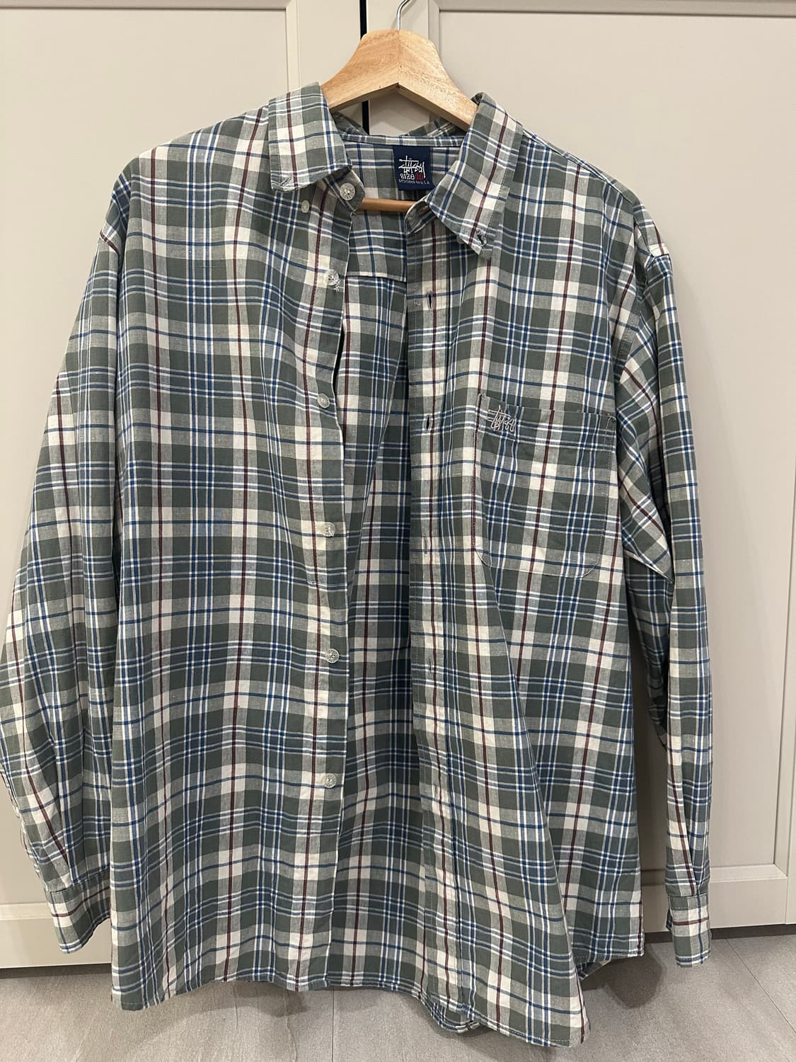 90s 스투시 체크셔츠 MADE IN USA 상품이미지1