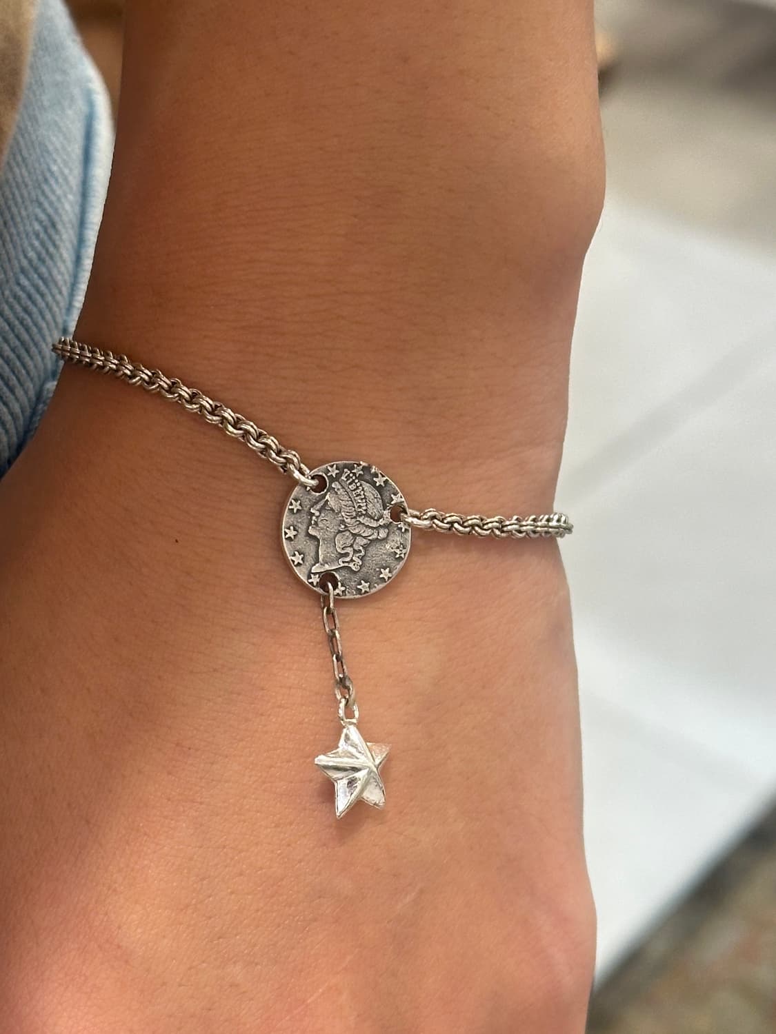 Musta Coin Starbound 925Silver Bracelet  상품이미지1