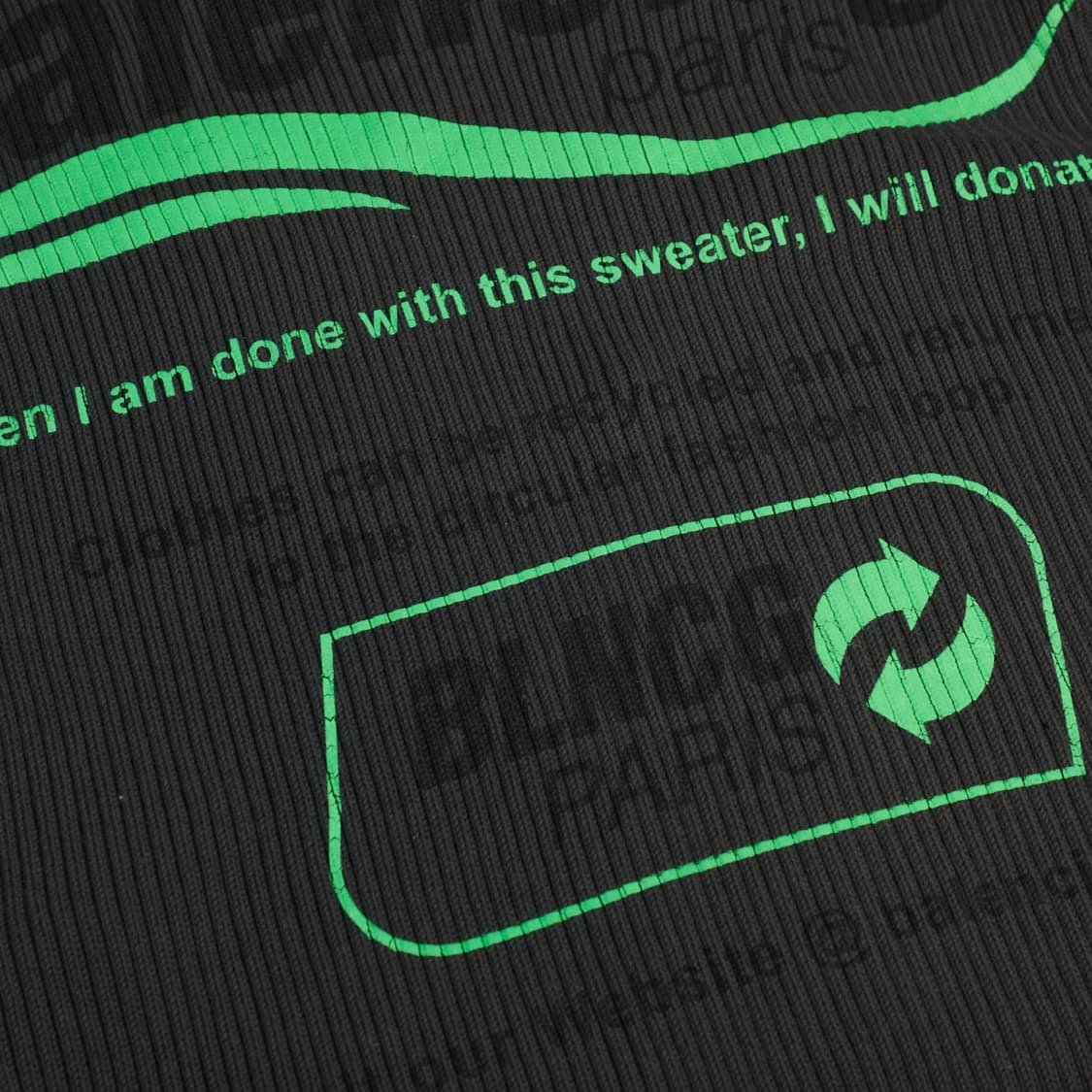 발렌시아가 리사이클 슬로건 골지 니트 베스트 상품이미지6