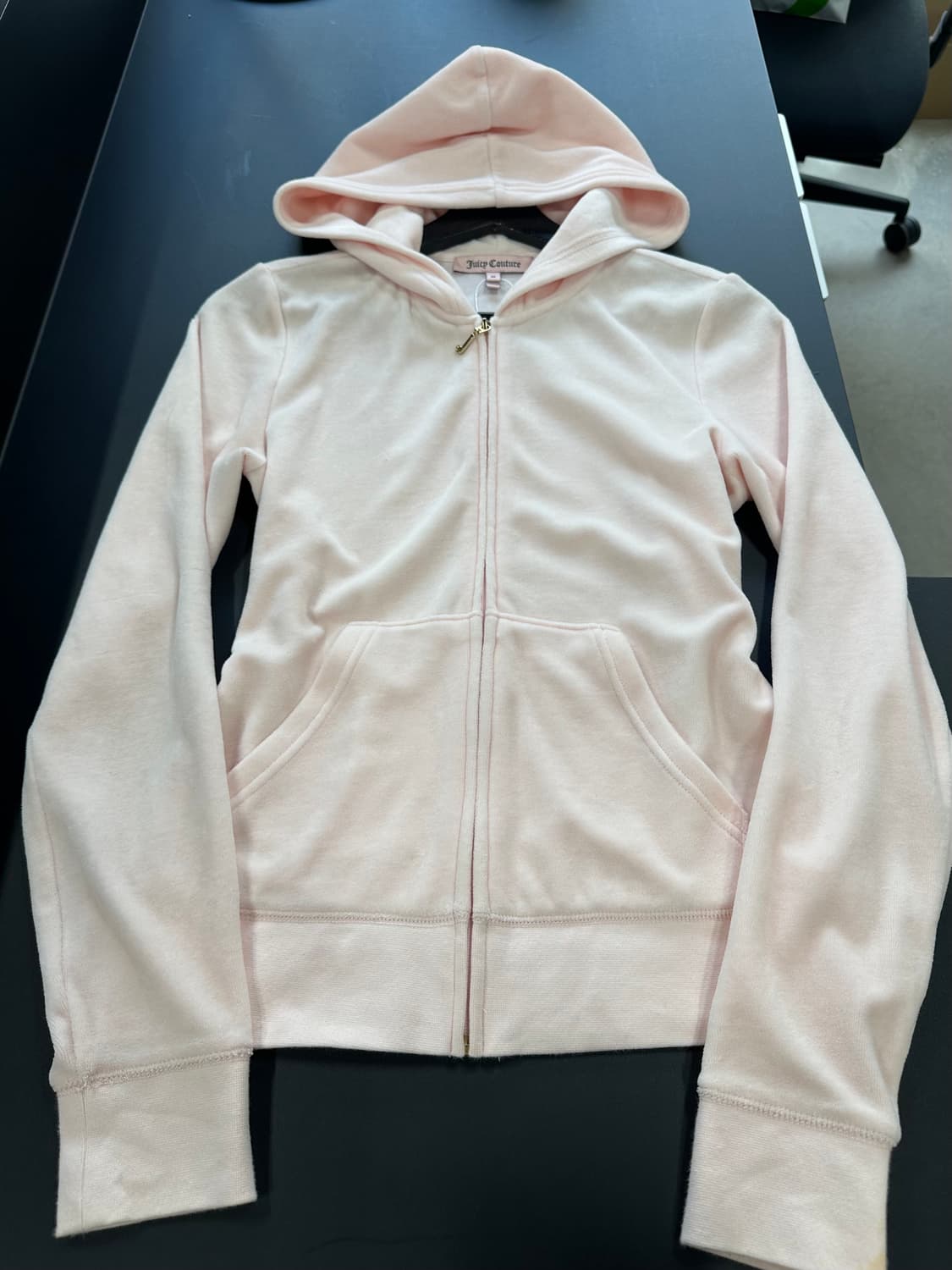 쥬시꾸뛰르 큐빅 후드집업 베이비핑크 상품이미지7