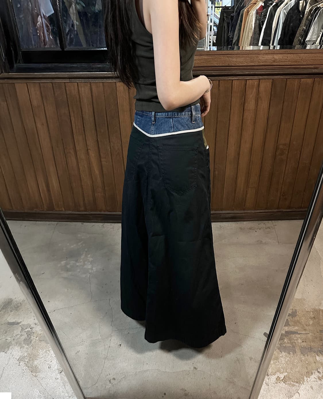 DIESEL long denim mix skirt 상품이미지4