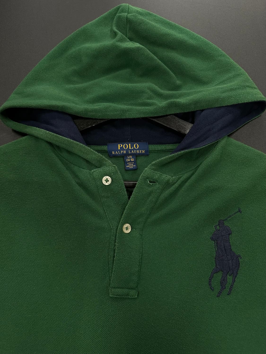 폴로랄프로렌 빅포니 넘버링 후드롱슬리브 그린 상품이미지6