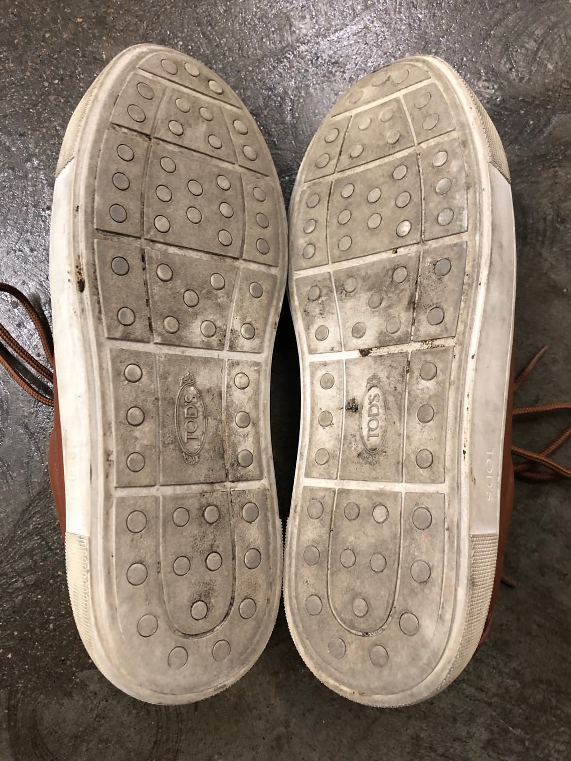 TOD'S 남성 가죽 스니커즈 브라운 41 상품이미지6