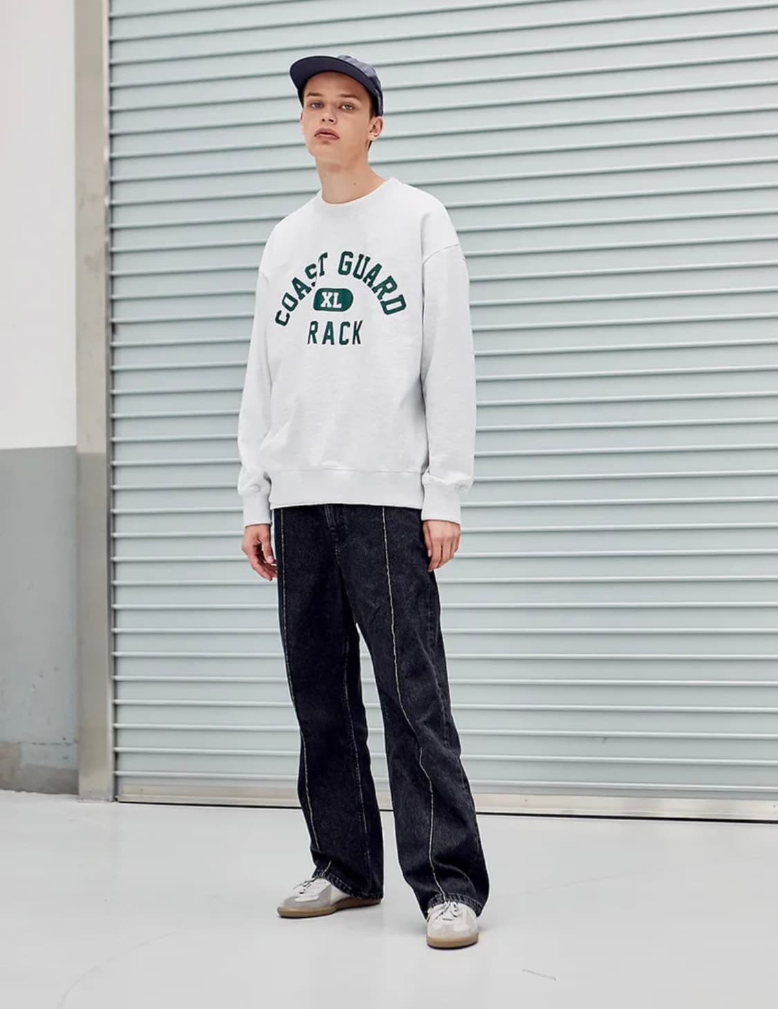 유니폼브릿지 핀턱 와이드 흑청 데님팬츠 L 상품이미지4