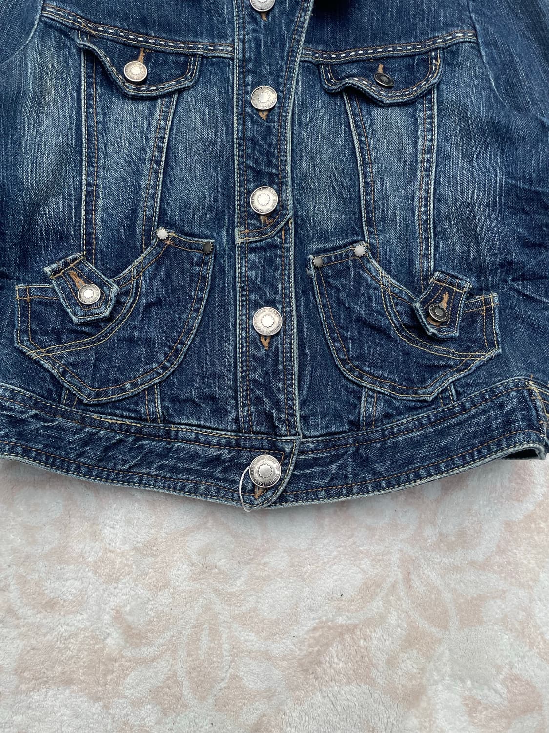 Vintage Cropped western Denim Jacket   상품이미지3