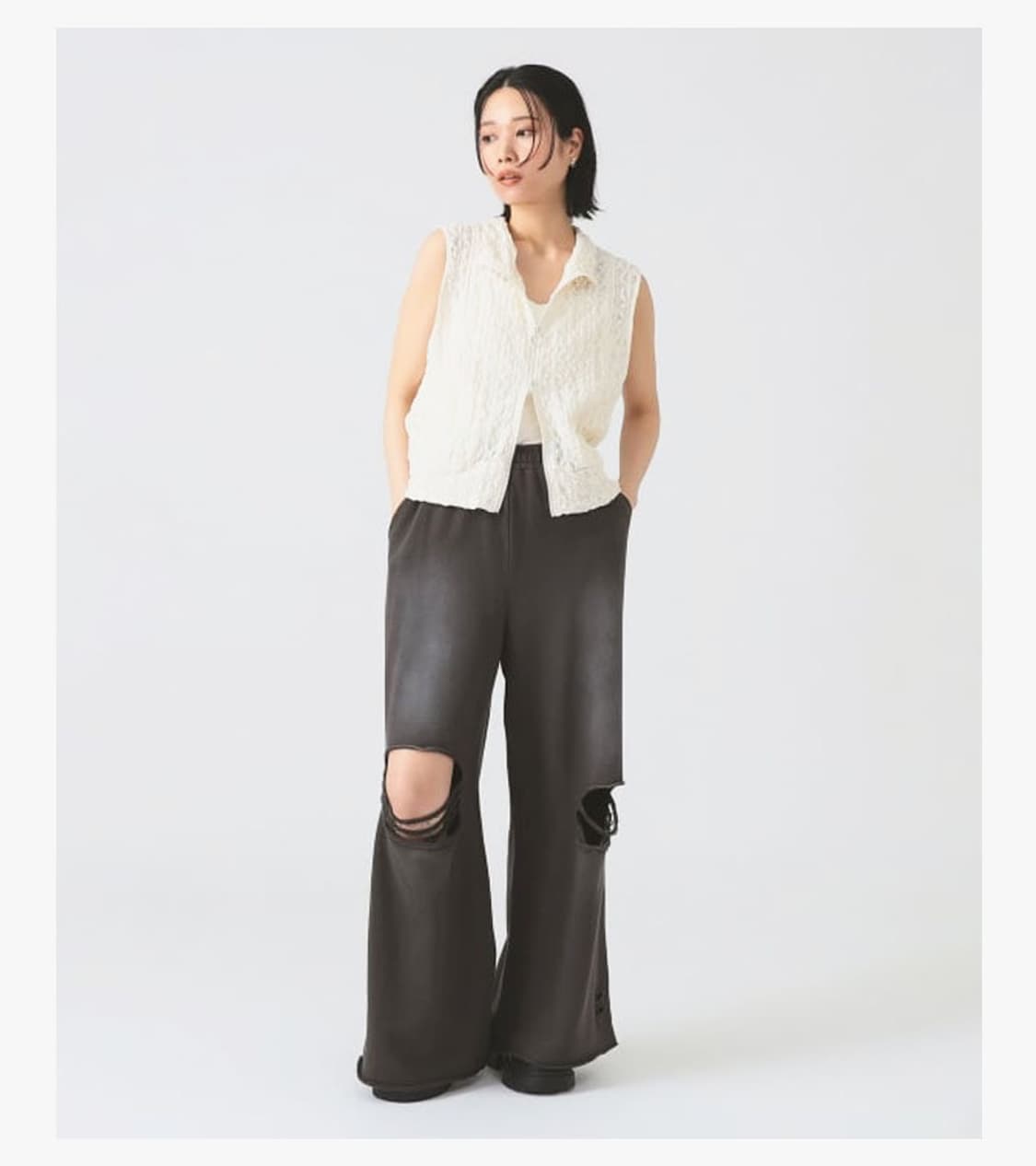 RAY BEAMS - 25SS FADE DAMAGE SWEAT PANTS 상품이미지4