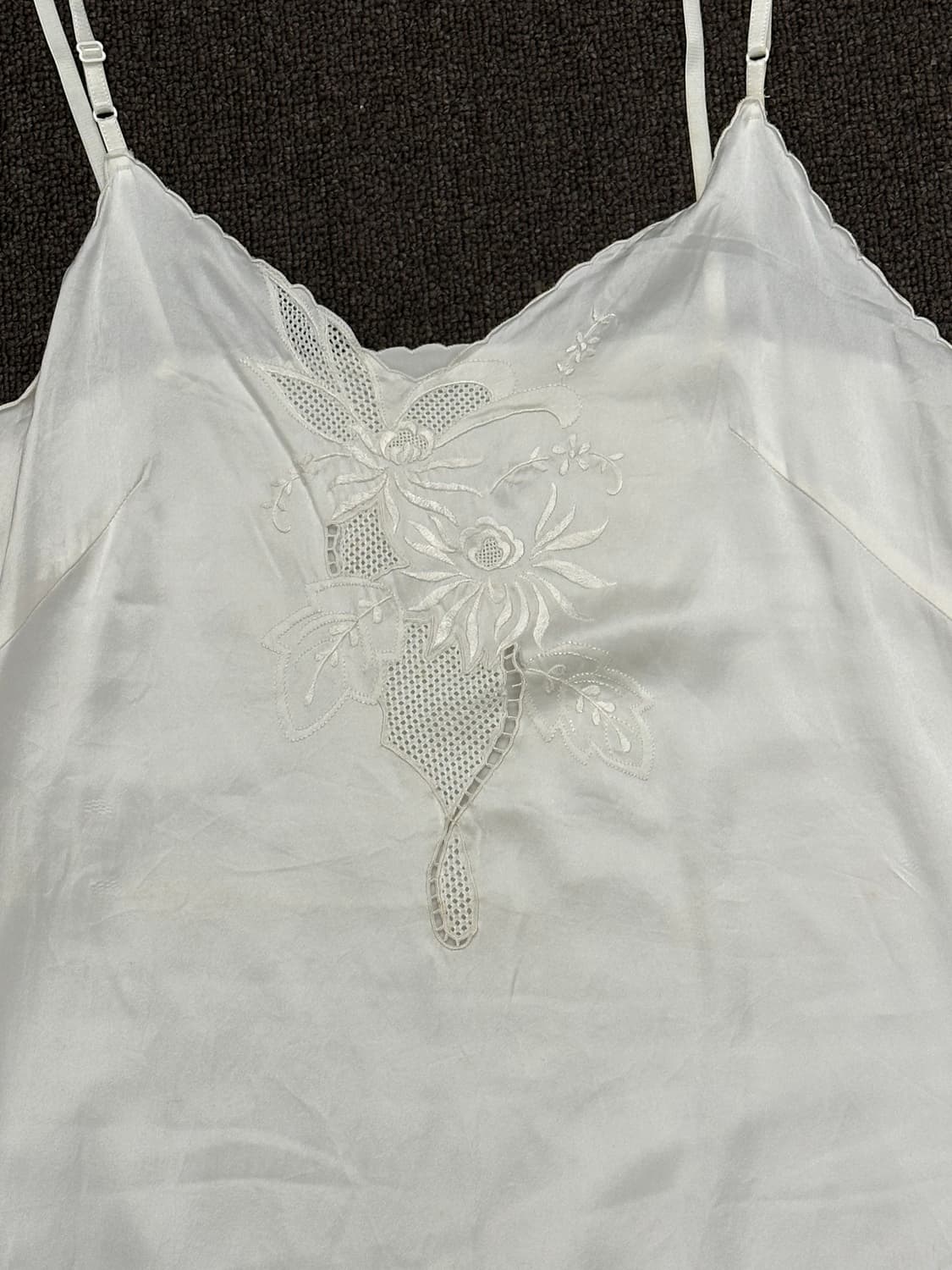 OS)Japanesb vintage 여성 화이트 란제리 나시 상품이미지5