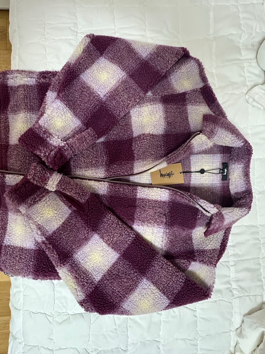 스투시 zip sherpa shadow plaid 상품이미지2