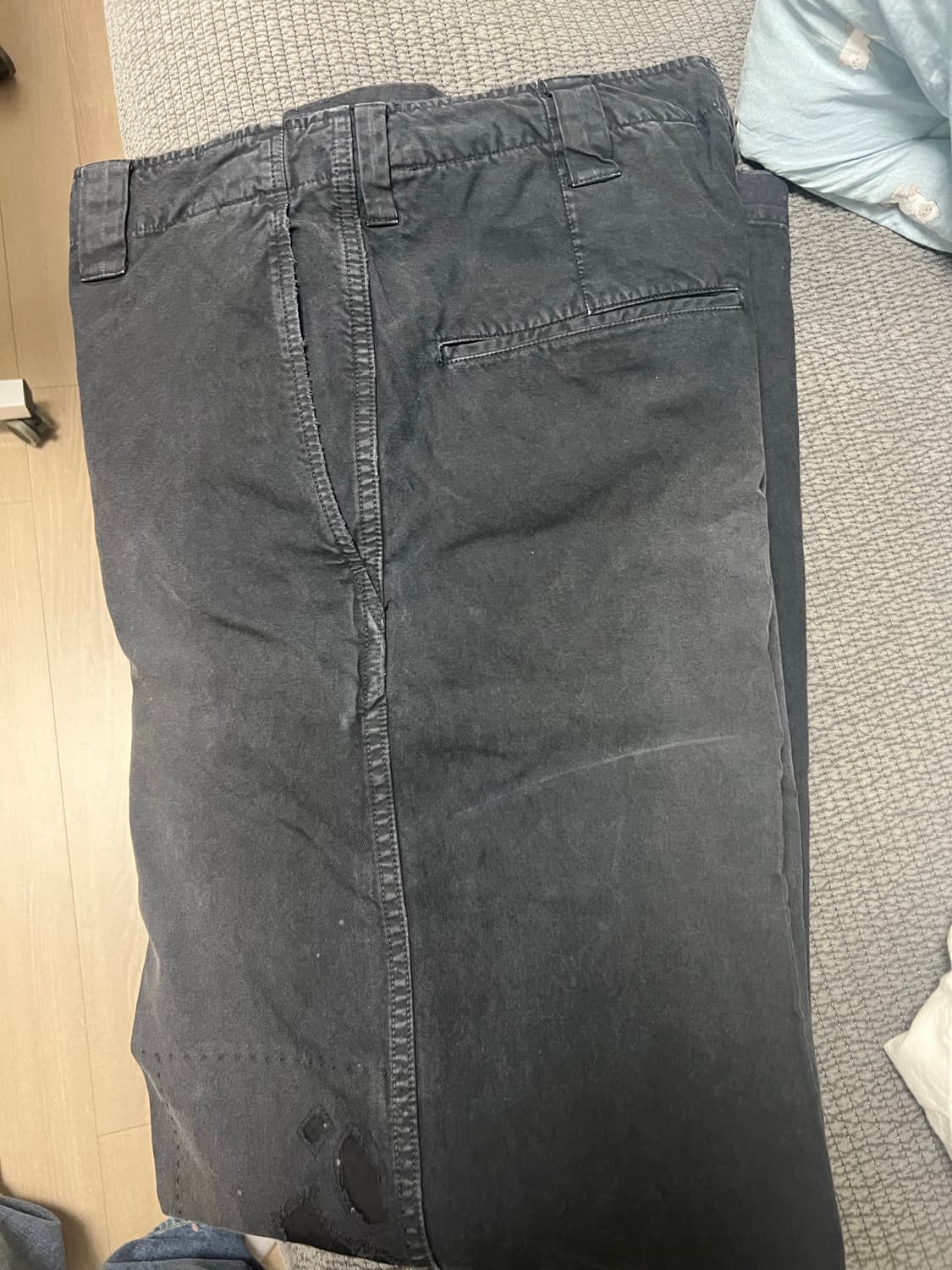 비즈빔/25/와이드치노 크래쉬/블랙/3 상품이미지5