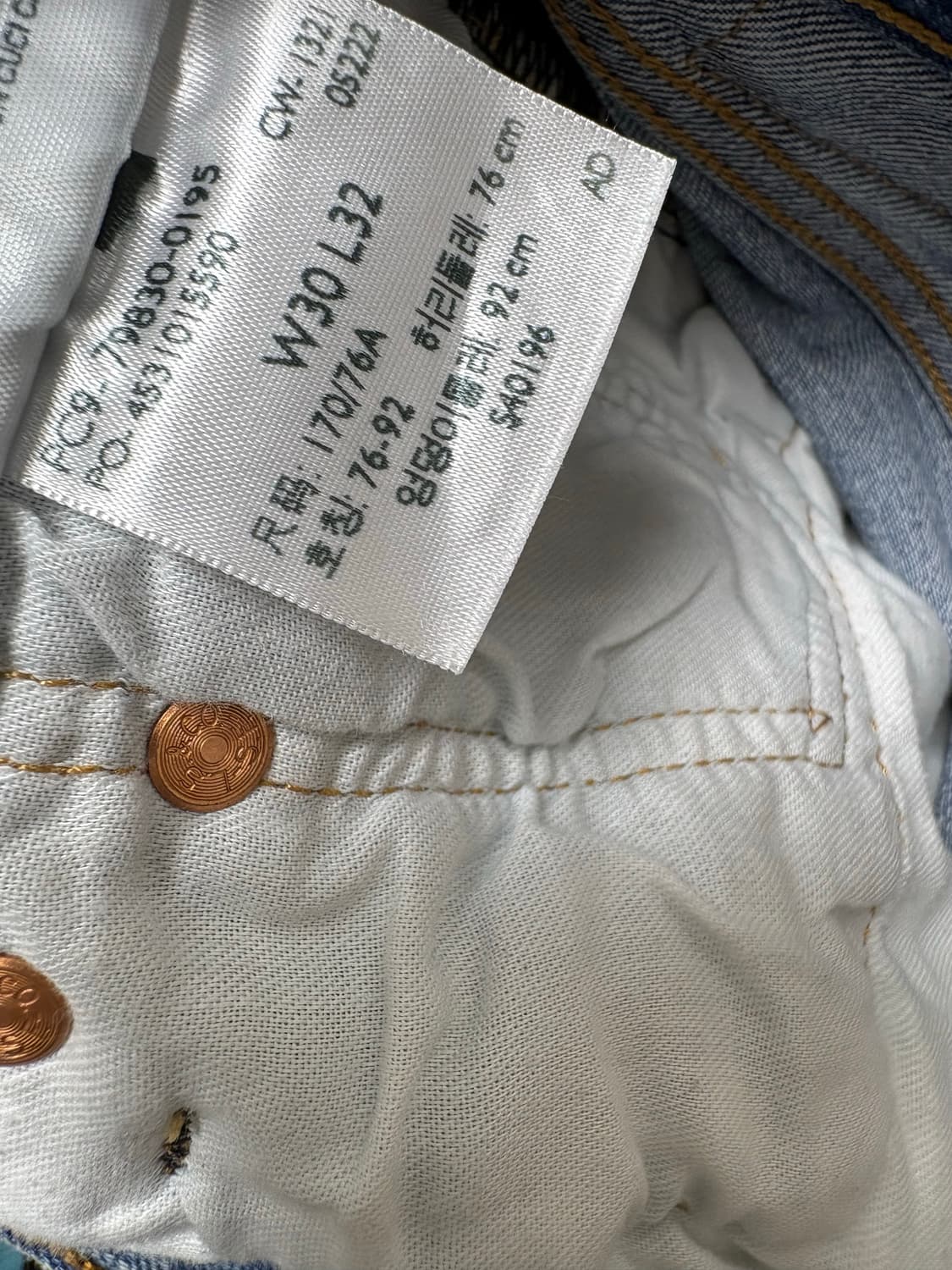 리바이스 501 93 30 32 상품이미지4