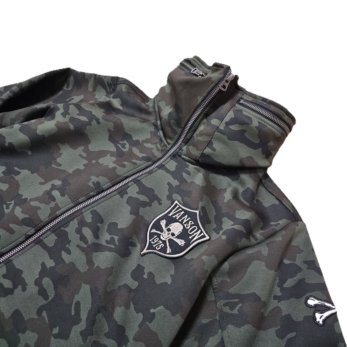 밴슨 레더(Vanson Leathers) 하이넥 카모 투웨이 져지 M 상품이미지2