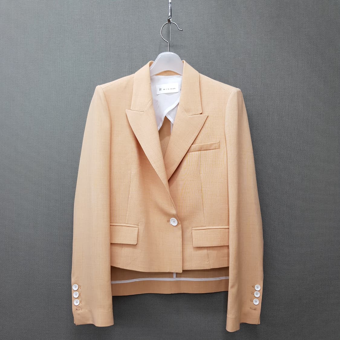 잇미샤 2022 크롭 자켓(S) 하이웨스트 와이드팬츠(XS) 수트 셋업 상품이미지3