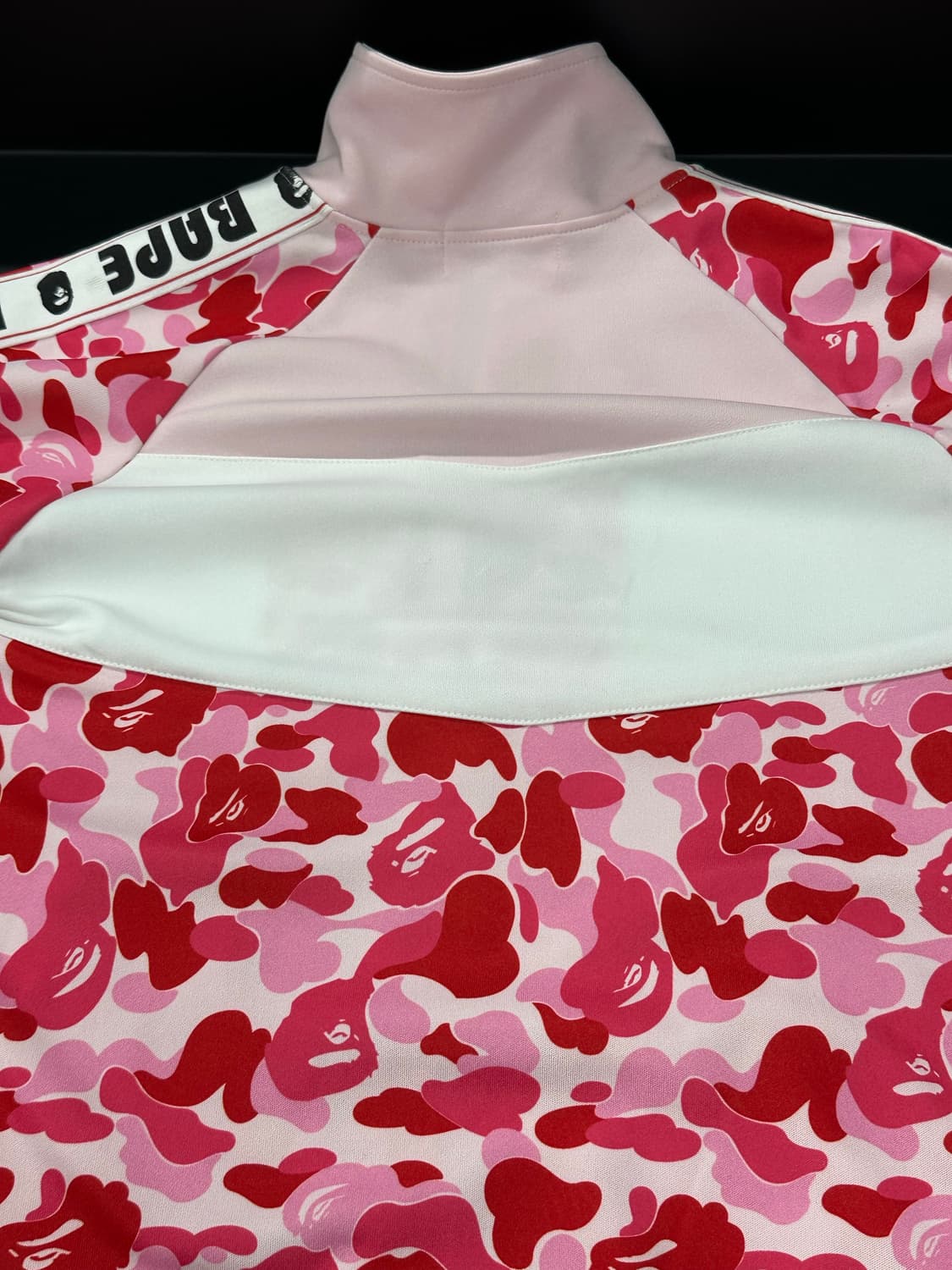  베이프 ABC 카모 레온 릴렉스드 샤크 풀 집 후드 핑크 상품이미지7