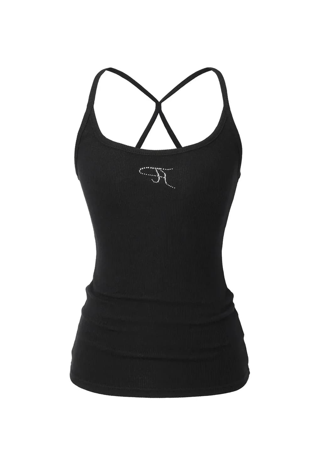 [M] 쓰리타임즈 쥬얼 크로스 백 탱크탑 블랙 상품이미지1