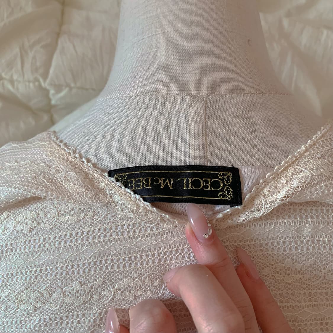 세실맥비 블라우스 모리룩 사와코 빈티지 블라우스 하구미 백예린깔 너드룩 상품이미지3