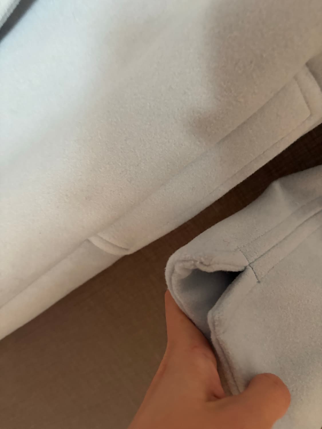  Plarapa 하늘색 노카라 코트 L 상품이미지4