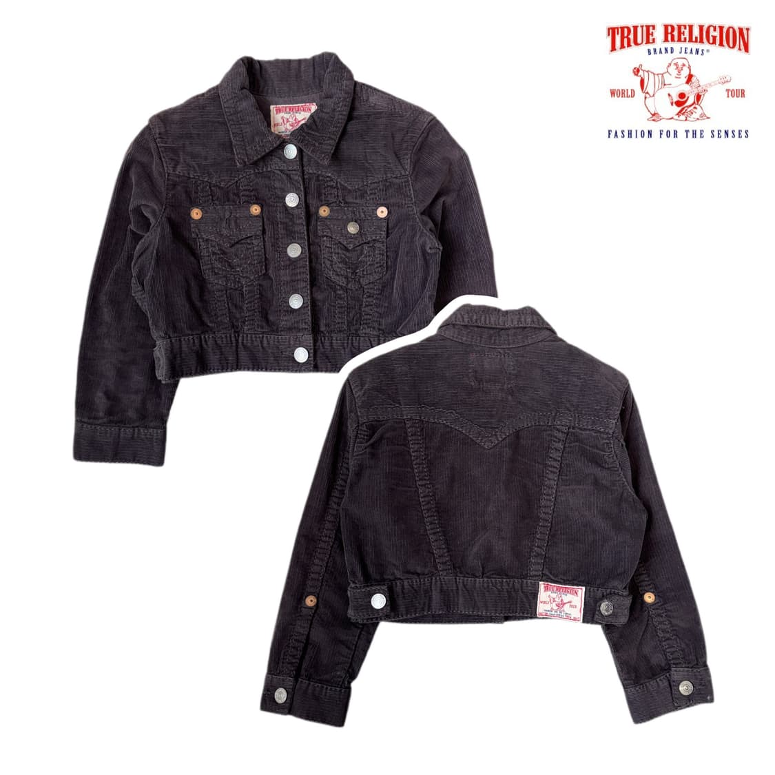 트루릴리전 Y2K 크롭 코듀로이 자켓 상품이미지1