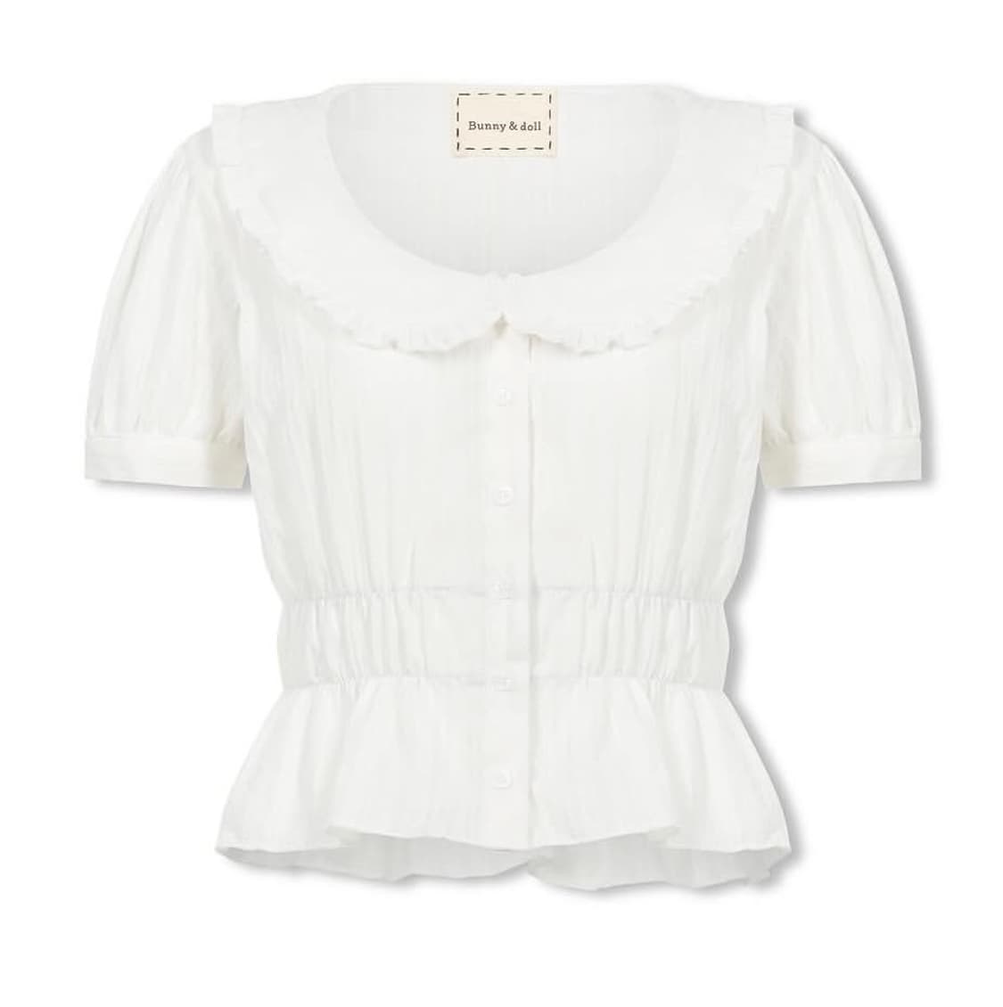 버니앤돌 화이트 펀칭 블라우스  상품이미지1