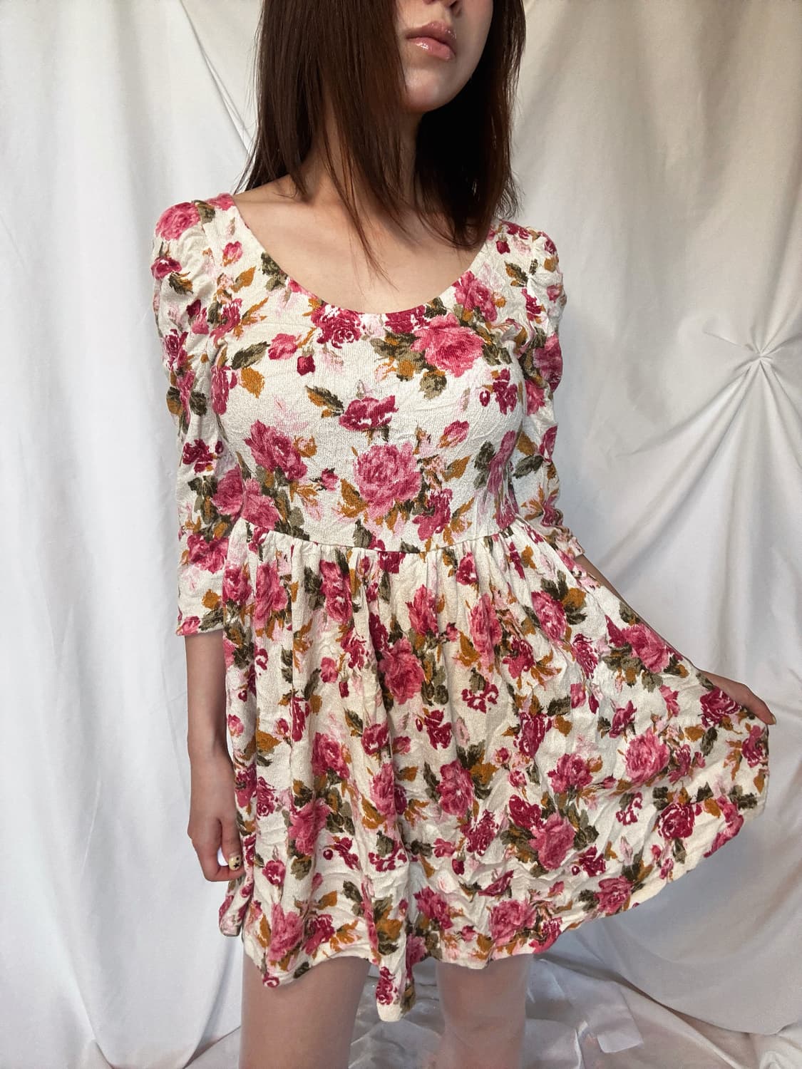 muse muse 히메카지 오네갸루 플라워 원피스 상품이미지4