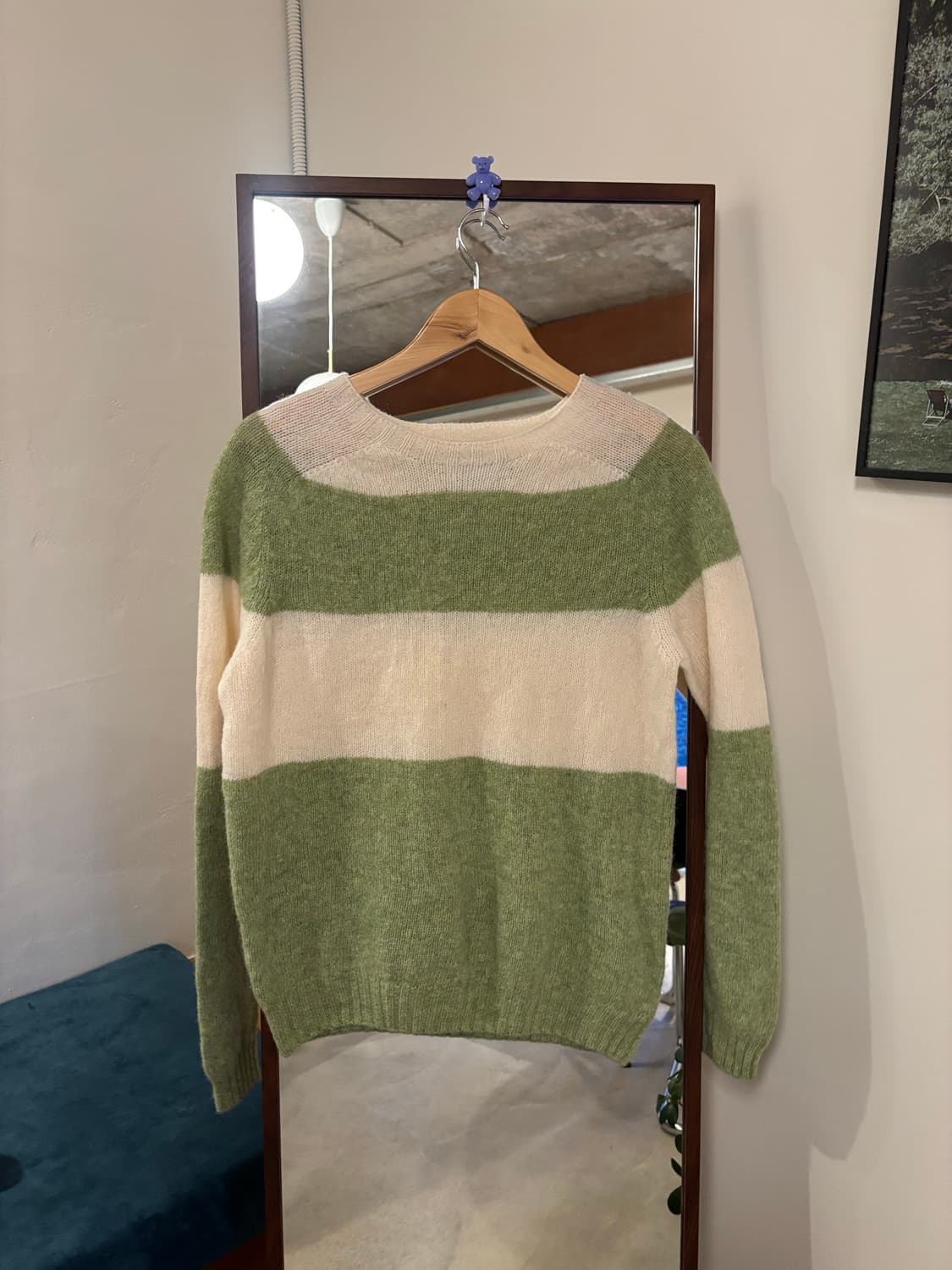 할리오브스코틀랜드 스트라이프 니트 그린/아이보리 상품이미지2