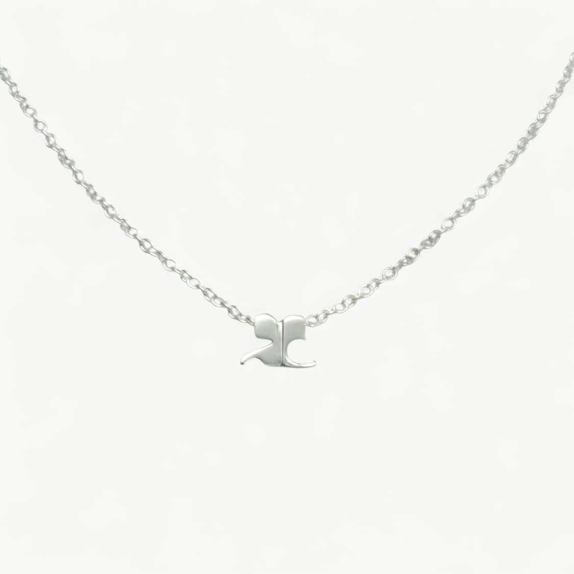 꾸레쥬 로고 업사이클링 실버 목걸이 상품이미지2