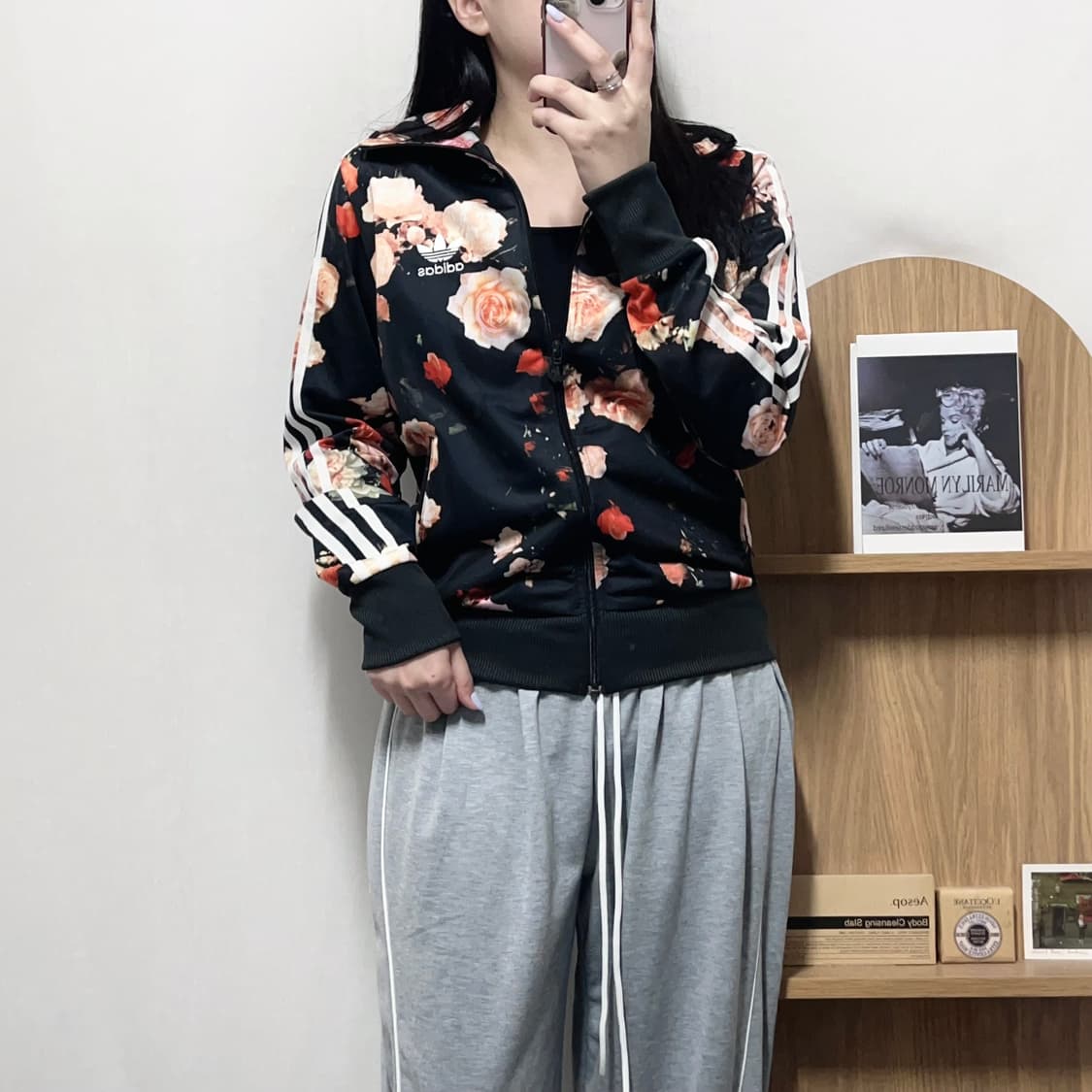 [정품] 아디다스 블랙 플라워 삼선 져지 [ 34 ] 상품이미지1