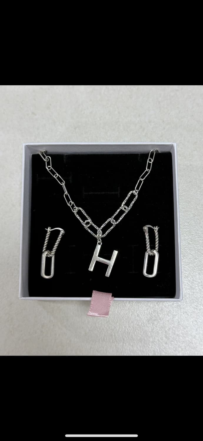 실버925 목걸이 귀걸이 세트 상품이미지1