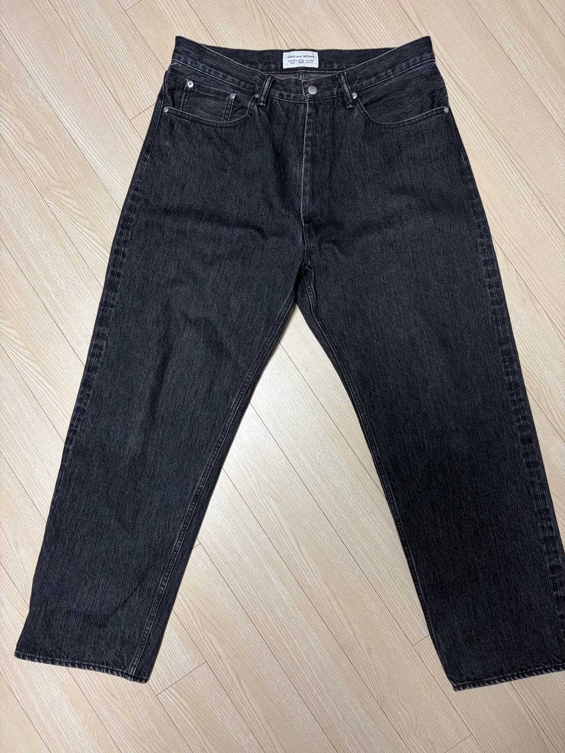 ends and means 블랙 워시드 데님 상품이미지1