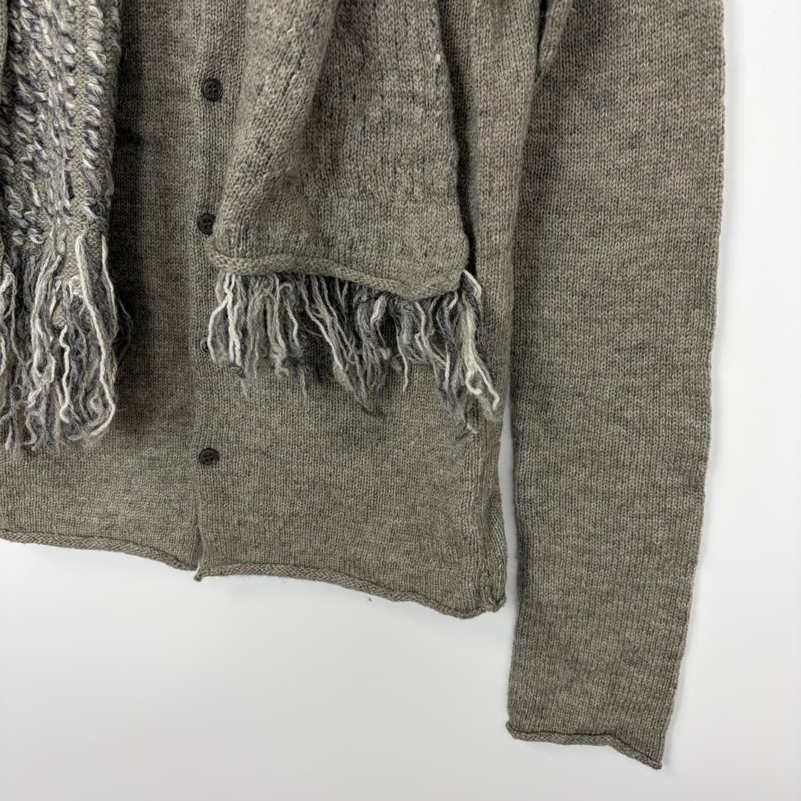 요지야마모토 패턴 니트 가디건 상품이미지6