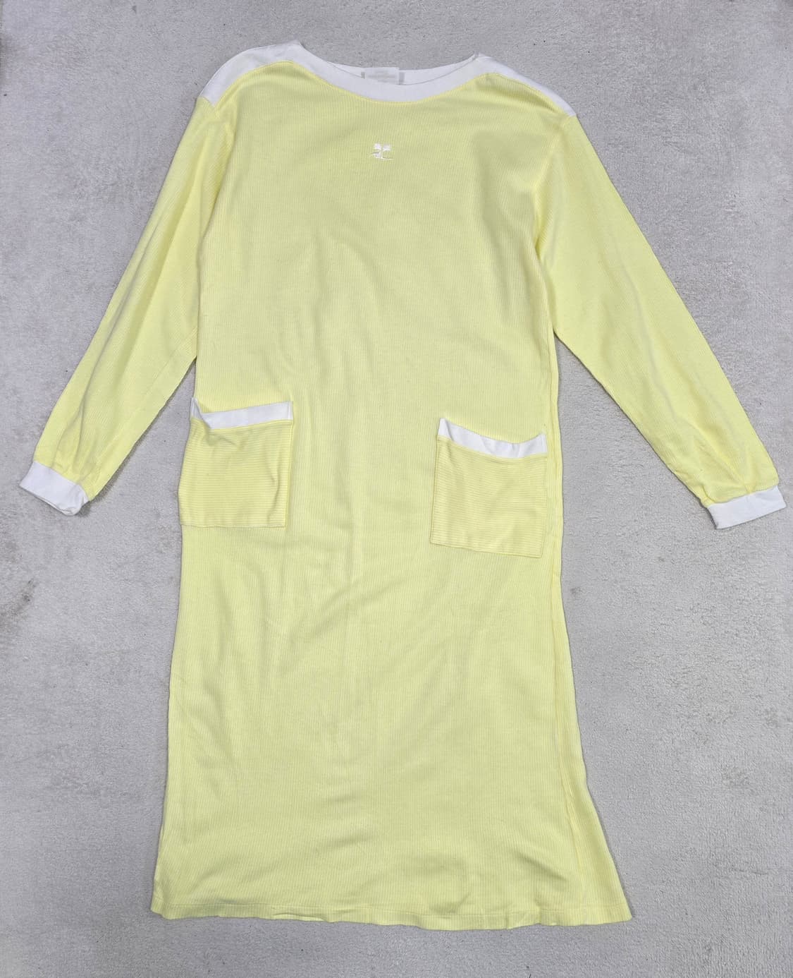 COURREGES 꾸레쥬 옐로우 스트라이프 롱원피스 M 상품이미지2