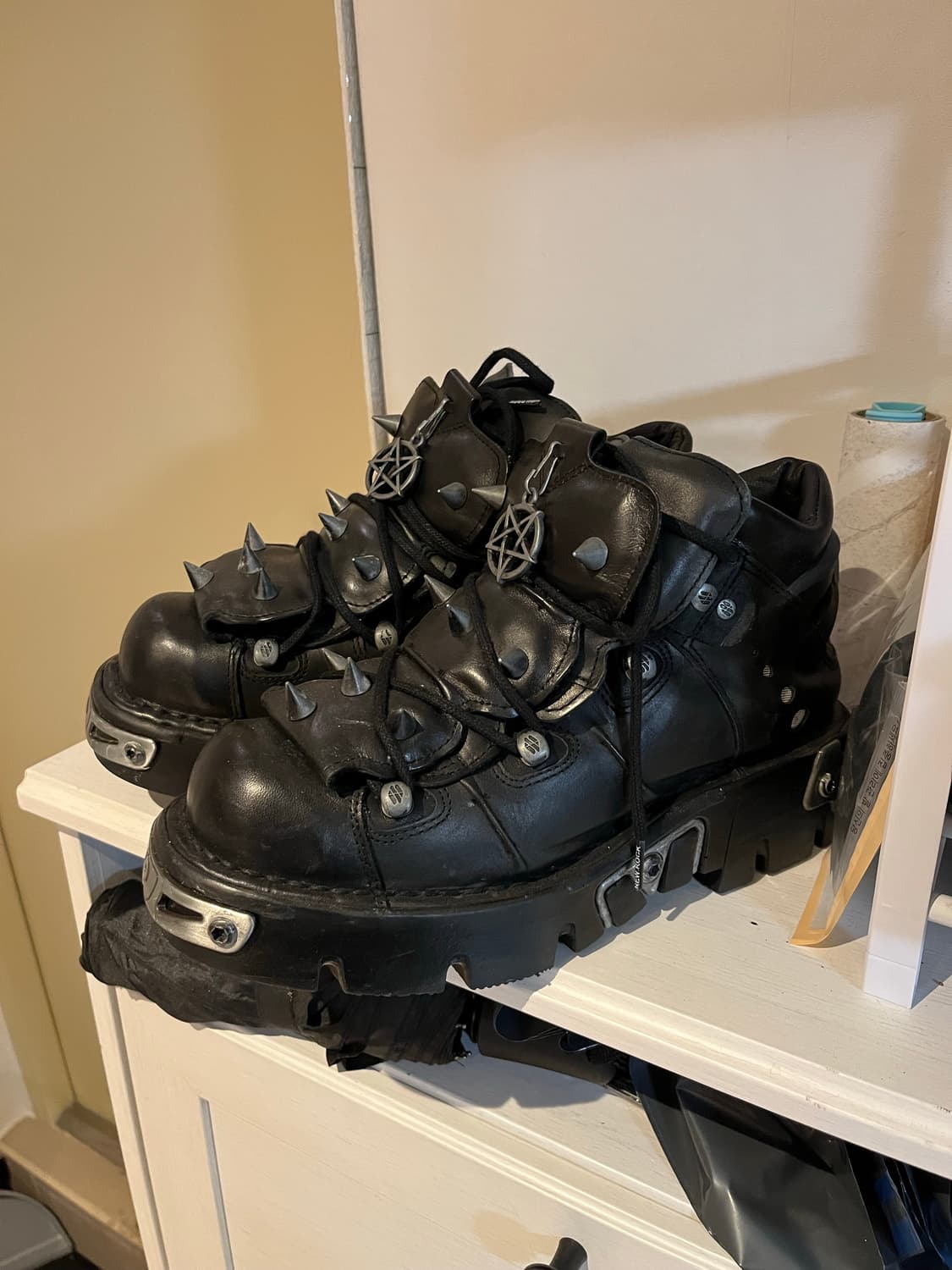 뉴락 스파이크 플랫폼 레더 부츠 43 상품이미지1