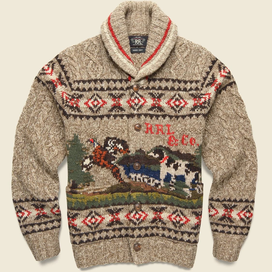 RRL 핸드니트 숄카라 가디건 상품이미지1